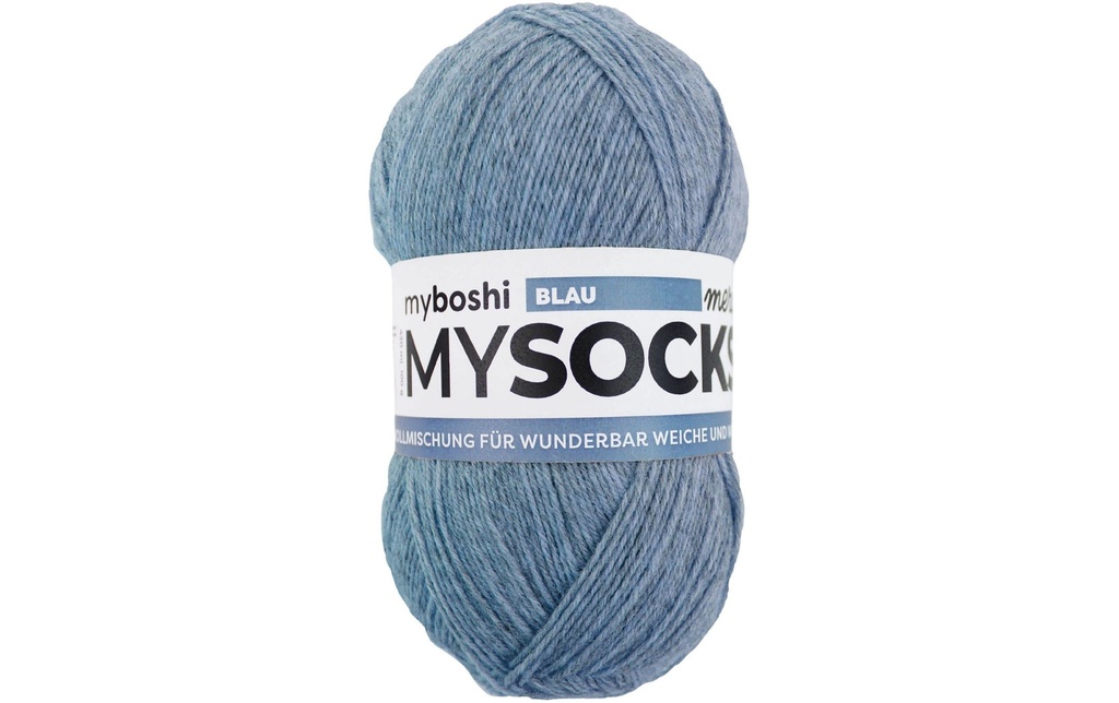 myBoshi Laine Mysocks Mérinos Bleu mélangé