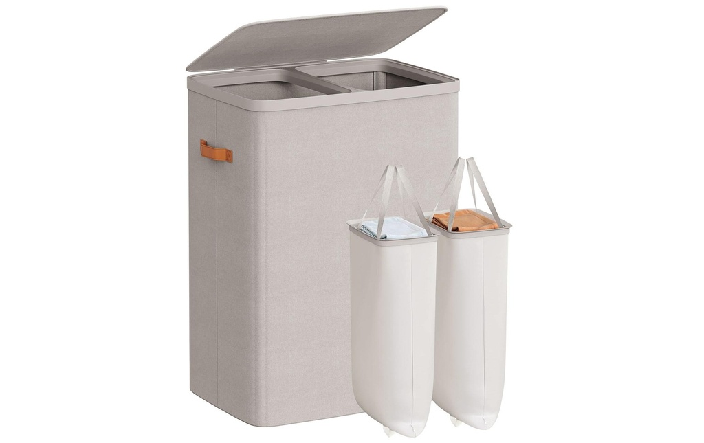 Songmics Corbeille à linge 170 l, Gris