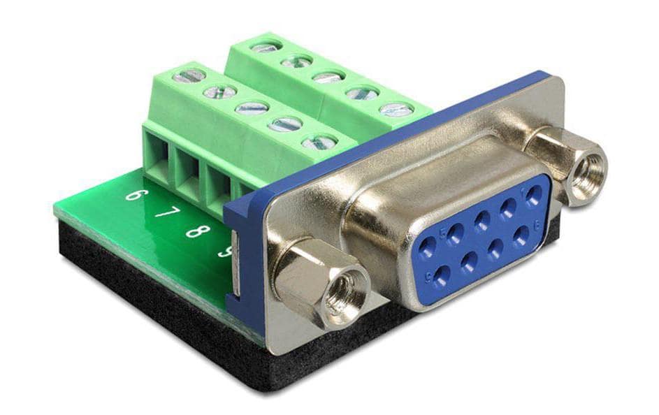 Delock Adaptateur RS-232 DB9 (f) - bloc terminal 0 m
