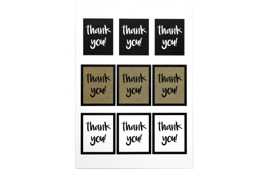 Artoz Autocollant à motif Thank you 6 feuilles