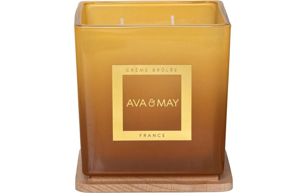 AVA & MAY Bougie parfumée Crème Brulée, 450 g