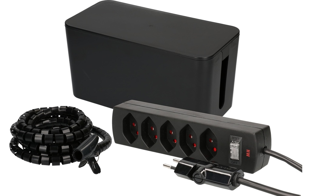 Max Hauri Boîte à câbles avec bande de connexion 5x T13 Noir