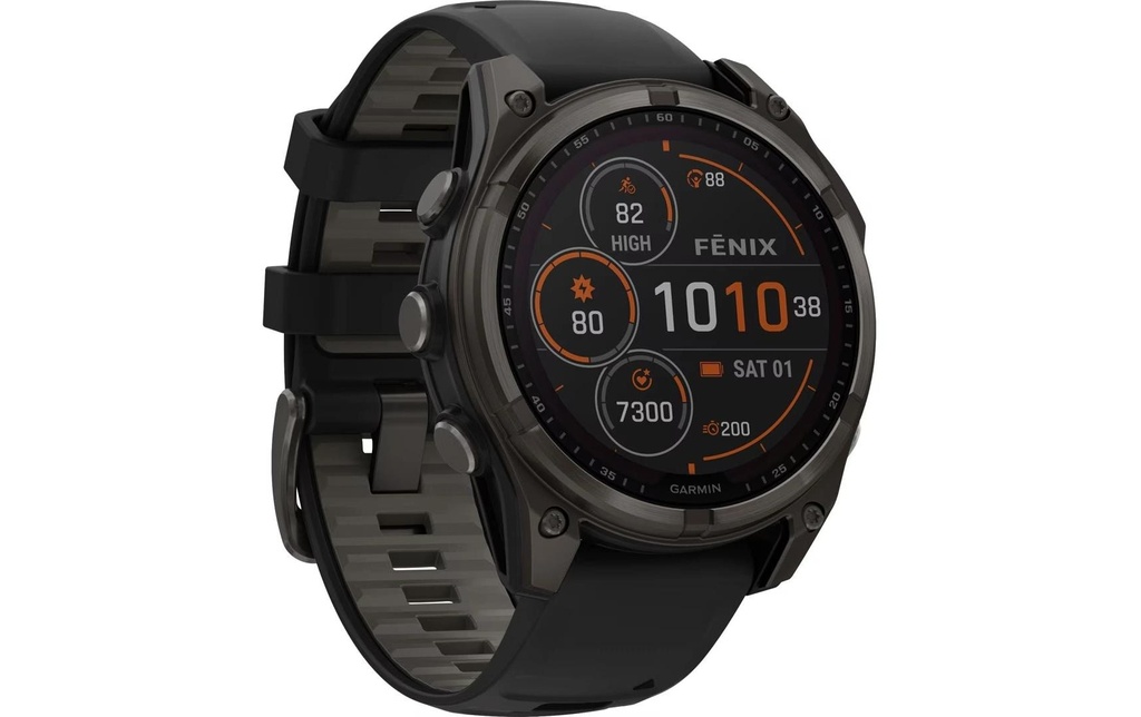 GARMIN Montre de sport Fenix 8 Solar Sapphire, 47 mm Noir