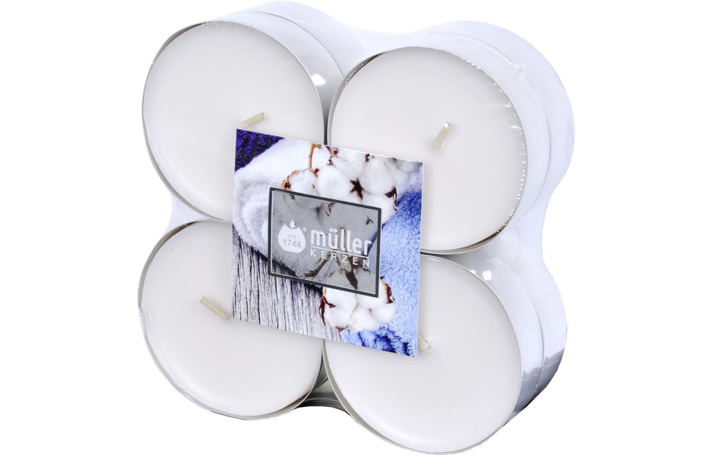 müller Kerzen Bougie parfumée Soft Cotton 8 pièces
