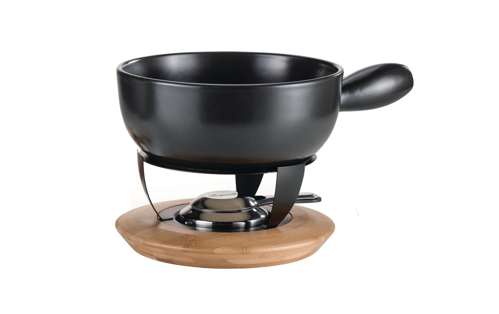 Koenig Service à fondue au fromage Bamboo 3 Pièce/s, Noir