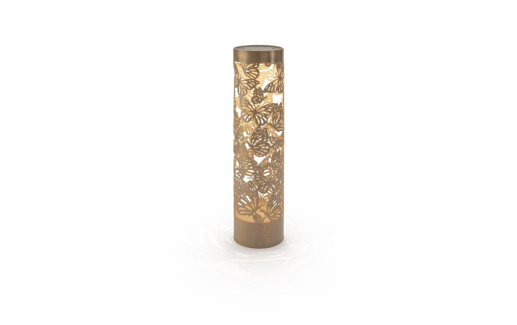 STT Lanterne Antic Pillar Farfalla Brun, 38 cm