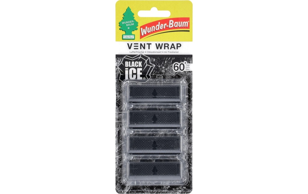 Wunderbaum Désodorisant pour voiture Vent Wrap Black Ice