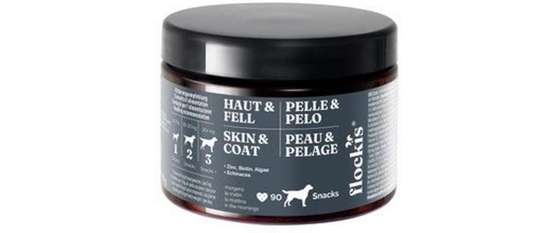 flockis Supplément alimentaire pour chiens Pelage et peau 270 g