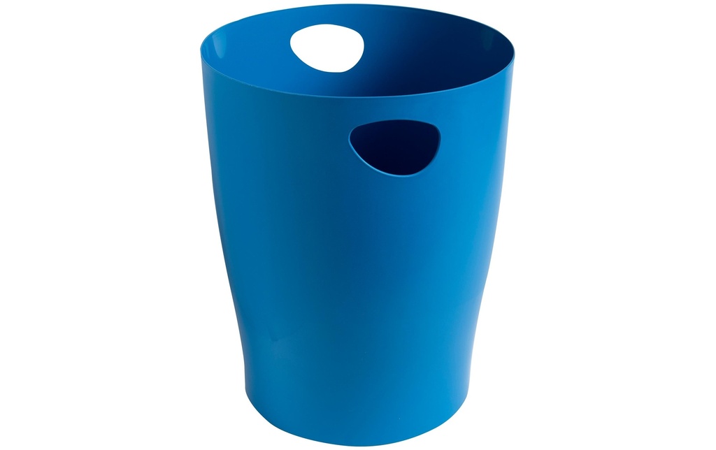 Exacompta Corbeille à papier Bee Blue Ecobin 15 l, Turquoise