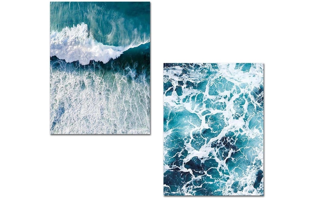 Wallxpert Photo Mer en 2 parties 30x40 cm, taille totale 62x40 cm