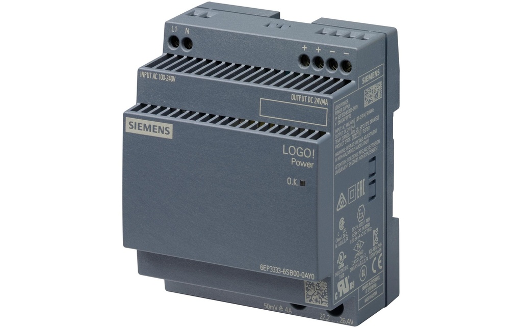 Siemens Blocs d’alimentation pour rail DIN  96 W, 24 V