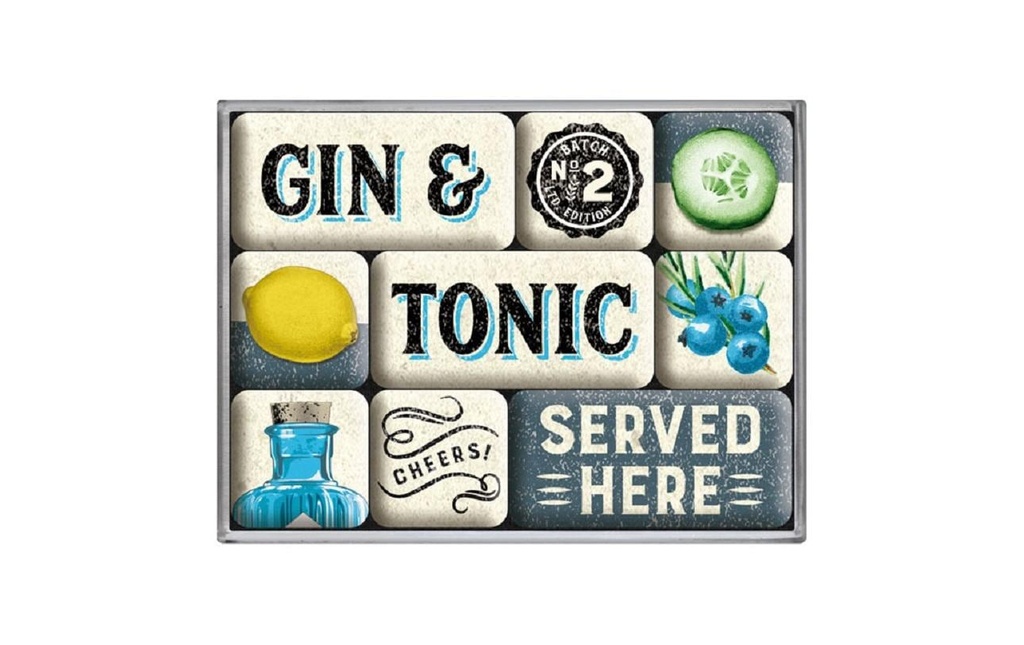 Nostalgic Art Set magnétique Gin & Tonic 1 Pièce/s, Multicolore