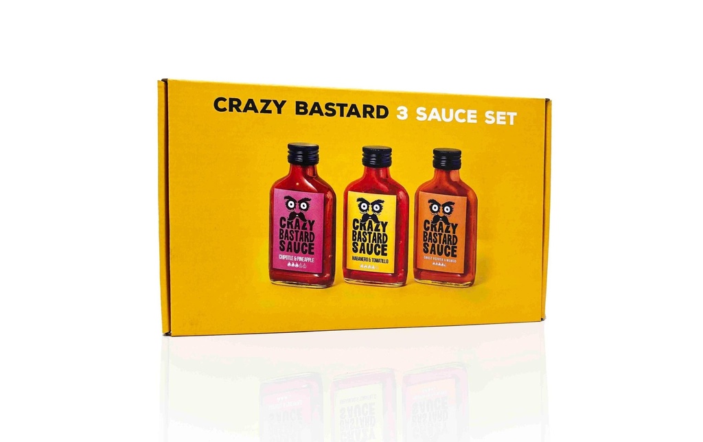 Crazy Bastard Sauce Set de 3 sauces populaires 3 x 100 ml