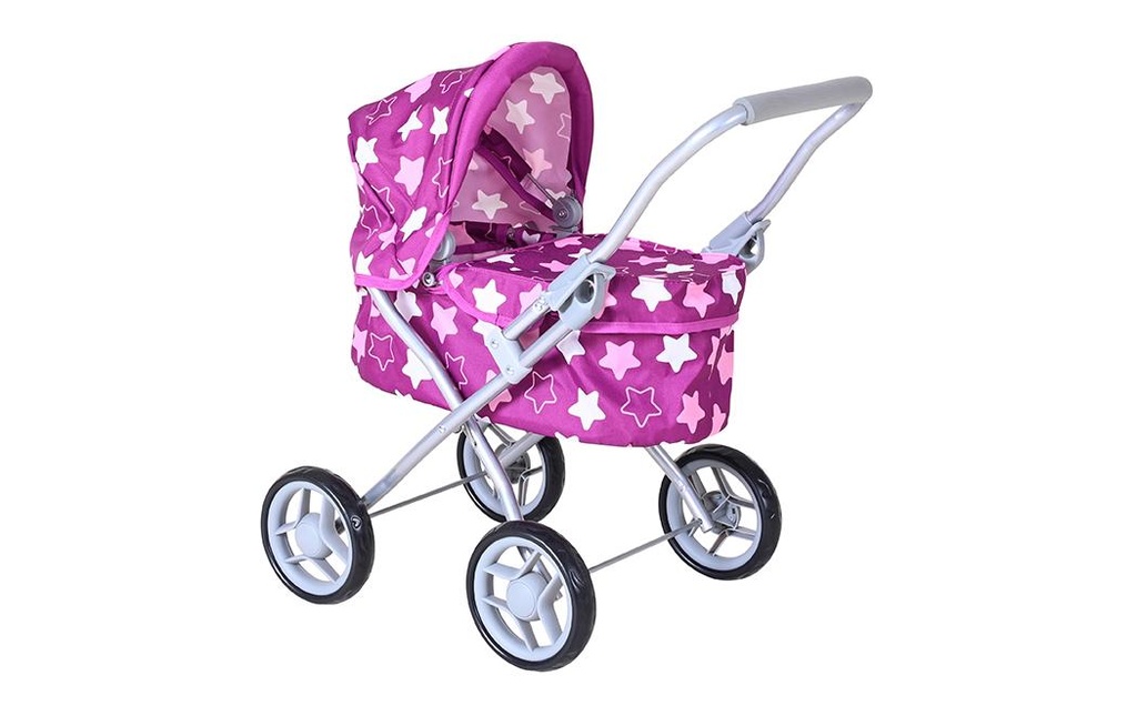 Knorrtoys Poussette pour poupée Mini Lilli Star Rose foncé