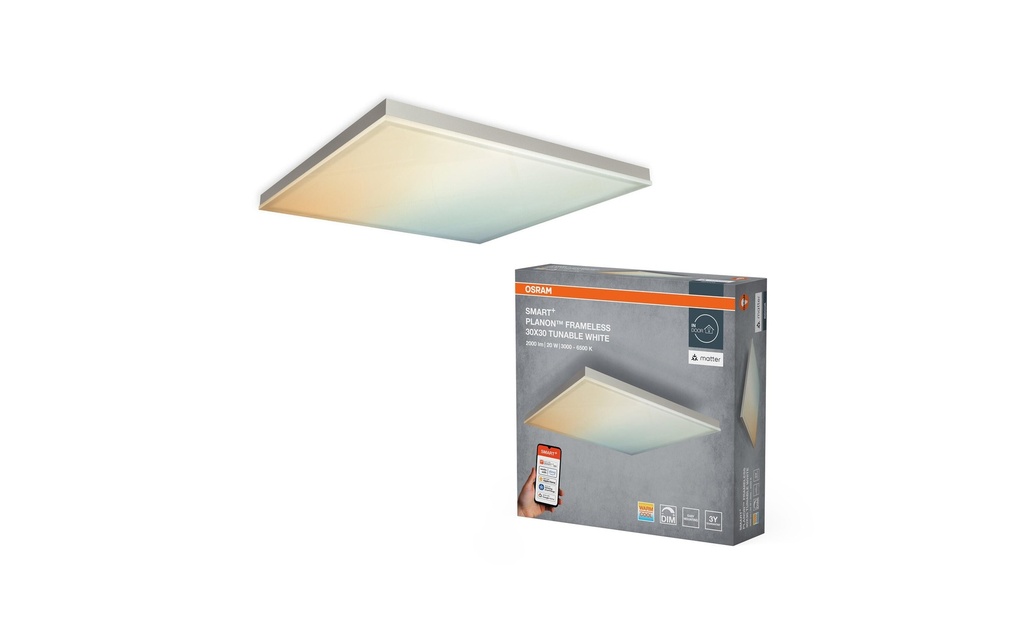 OSRAM Panneau à LED SMART+ Matter Frameless Square 300 x 300 mm, TW