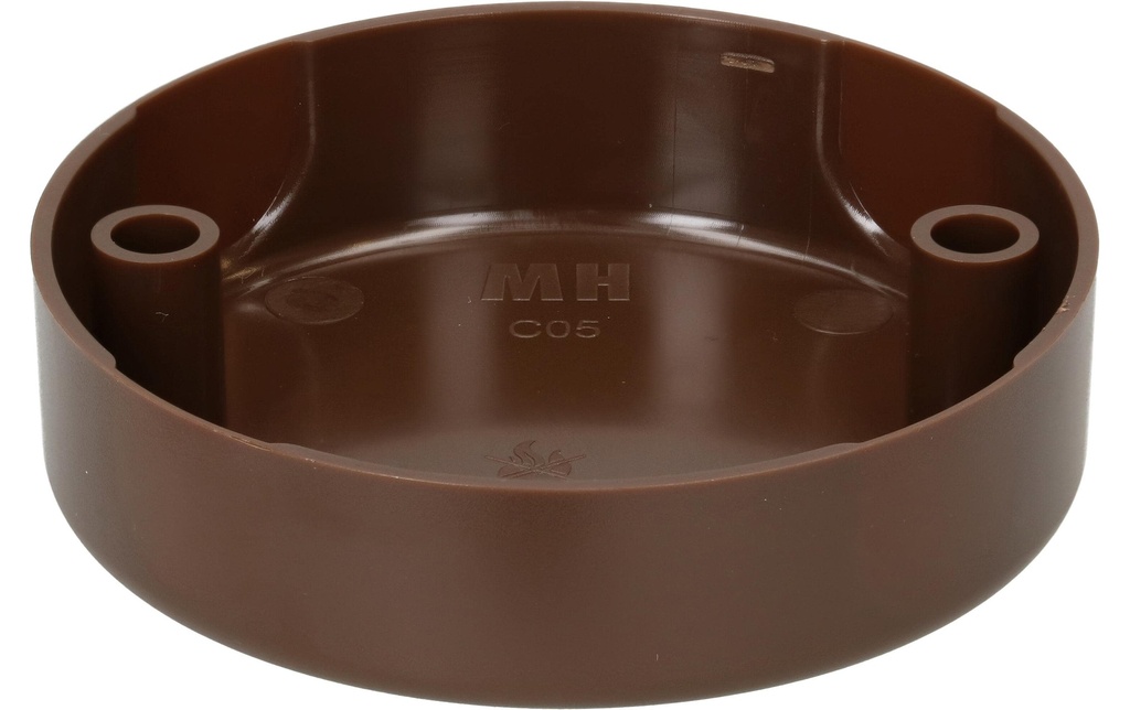 Max Hauri Rosace de plafond rond, 2 trous de fixation, Marron
