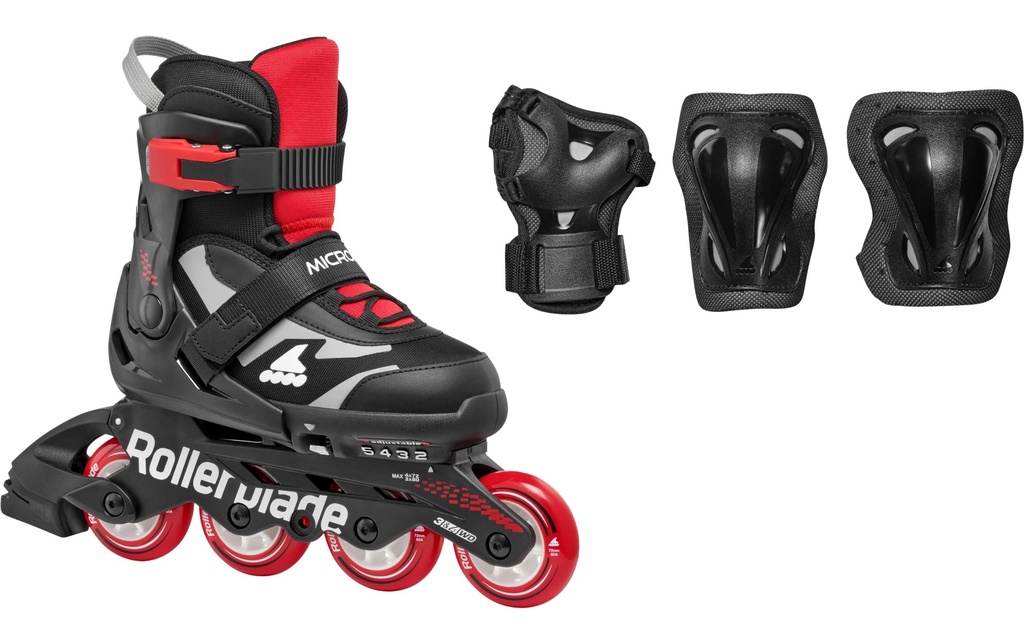 ROLLERBLADE Rollers en ligne Microblade Combo Noir/rouge, 28-32