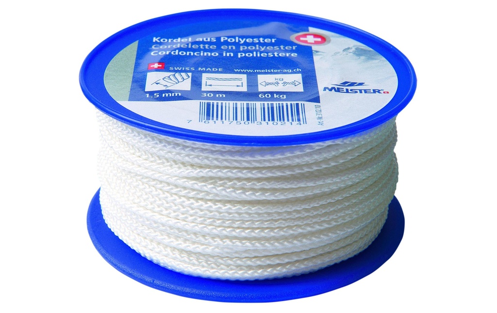 Meister Cordon Ø 1,5 mm, 30 m, 60 kg, Blanc