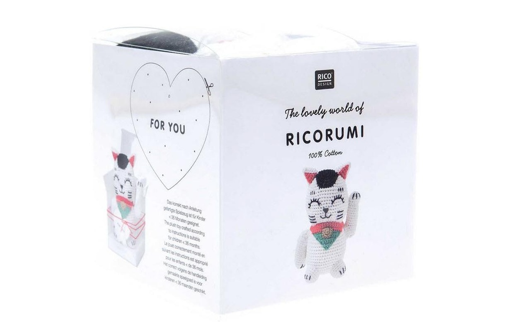 Rico Design Kit de crochet Creative Ricorumi Lucky Cat