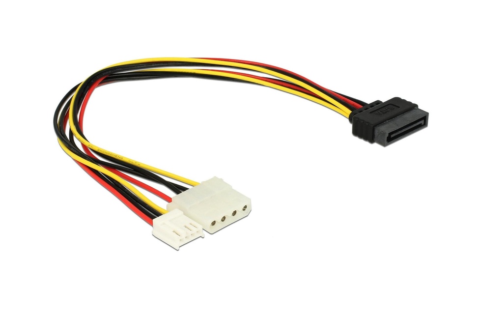 Delock Câble d’alimentation SATA - Molex/Floppy 30 cm
