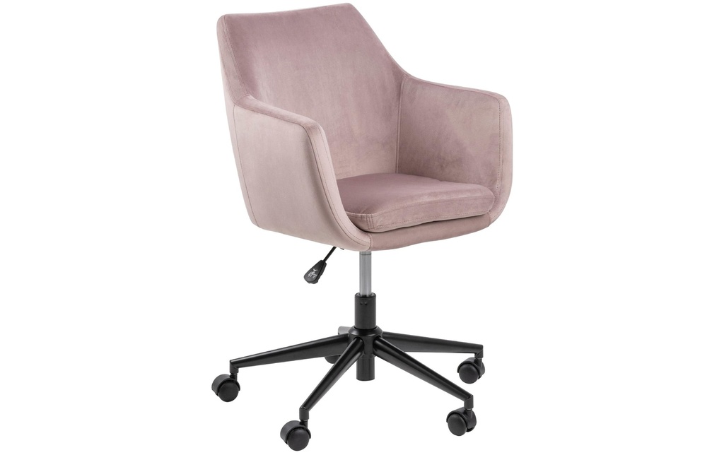 AC Design Chaise de bureau Nora, avec dossier et accoudoirs rembourrés, Dusty Rose