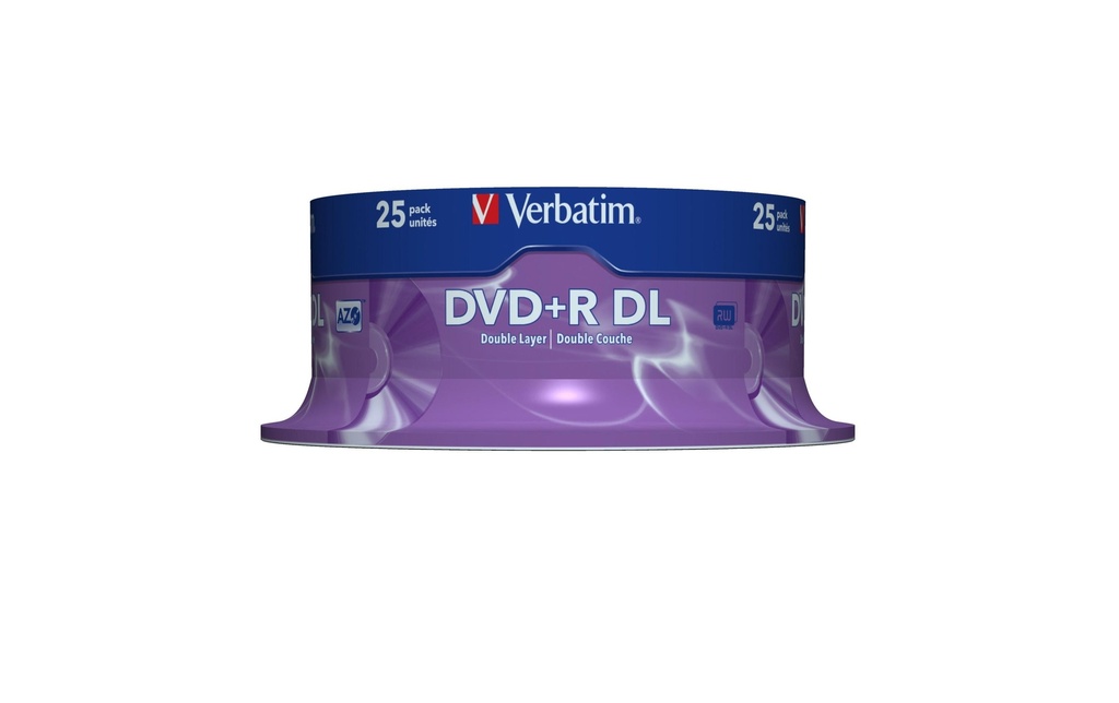 Verbatim DVD+R 8.5 GB, tour (25 Pièce/s)