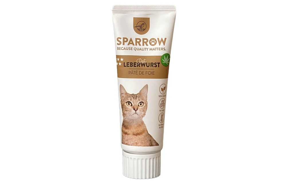 Sparrow Collation pour chat Saucisse de foie au CBD, 75 g