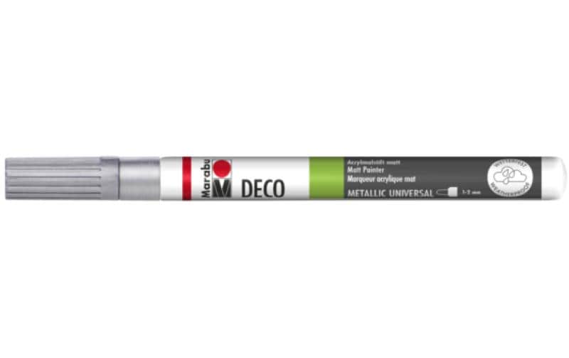 Marabu Marqueur acrylique Deco Painter 1 - 2 mm, Argent