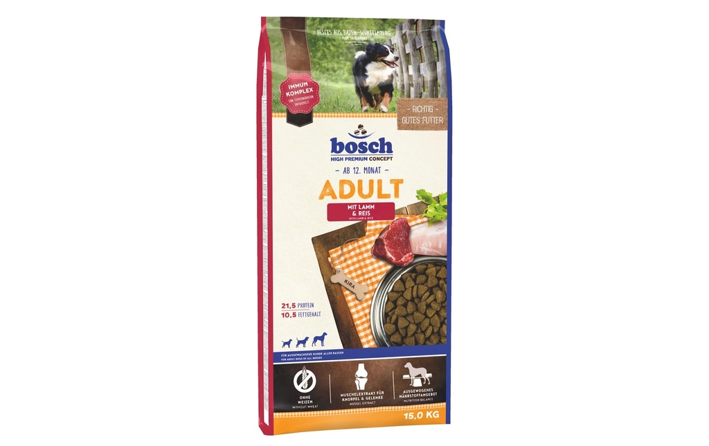 Bosch Tiernahrung Alimentation sèche Adulte Agneau et riz, 15 kg