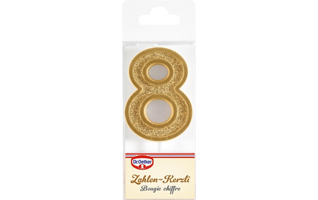 Dr.Oetker Bougie en forme de chiffre 8 1 Pièce/s