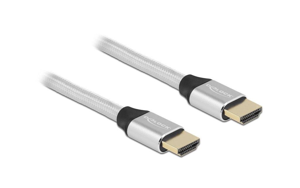 Delock Câble 8K 60Hz HDMI - HDMI, 0.5 m, Argenté