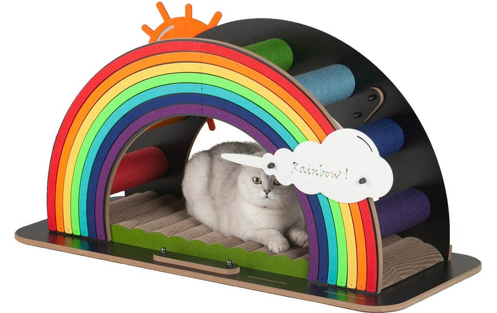 CanadianCat Aire de jeu pour chats Rainbow Multicolore