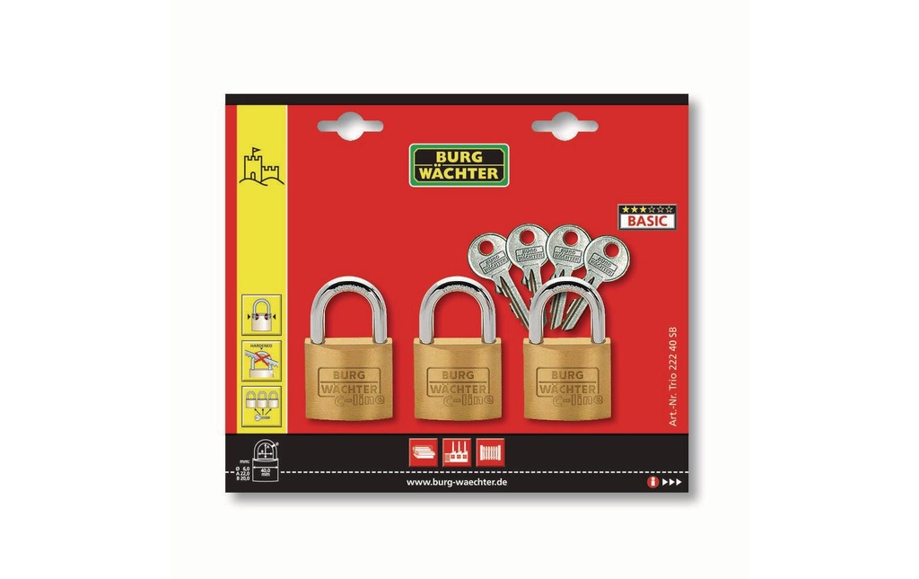 Burgwächter Cadenas Trio 222 40 C-Line