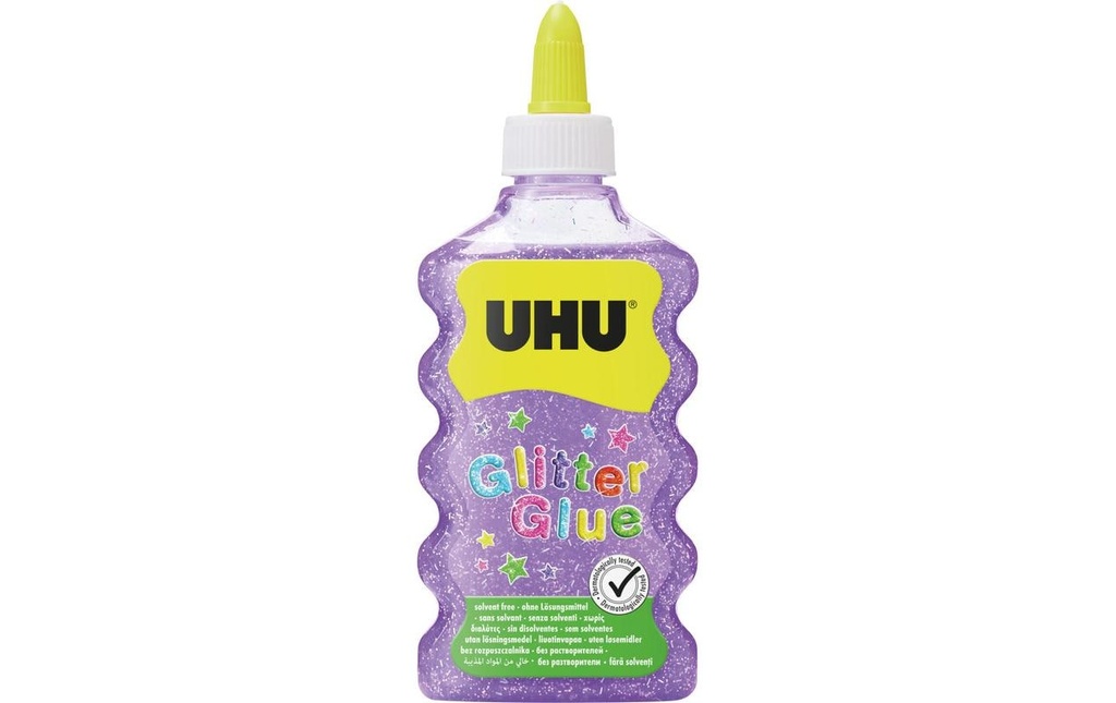 UHU Glitter Glue Maxi lilas 177ml (185 pces)