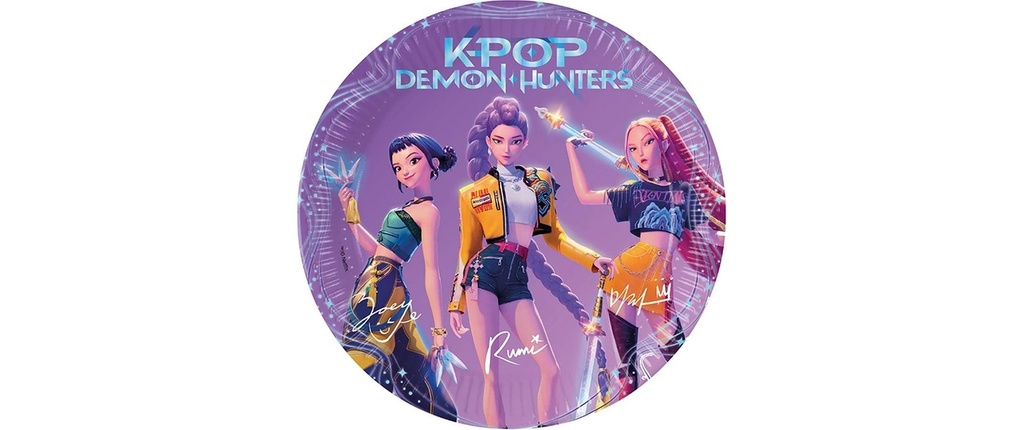 We fiesta Party Assiettes jetables K-Pop Demon 23 cm, 8 Pièce/s