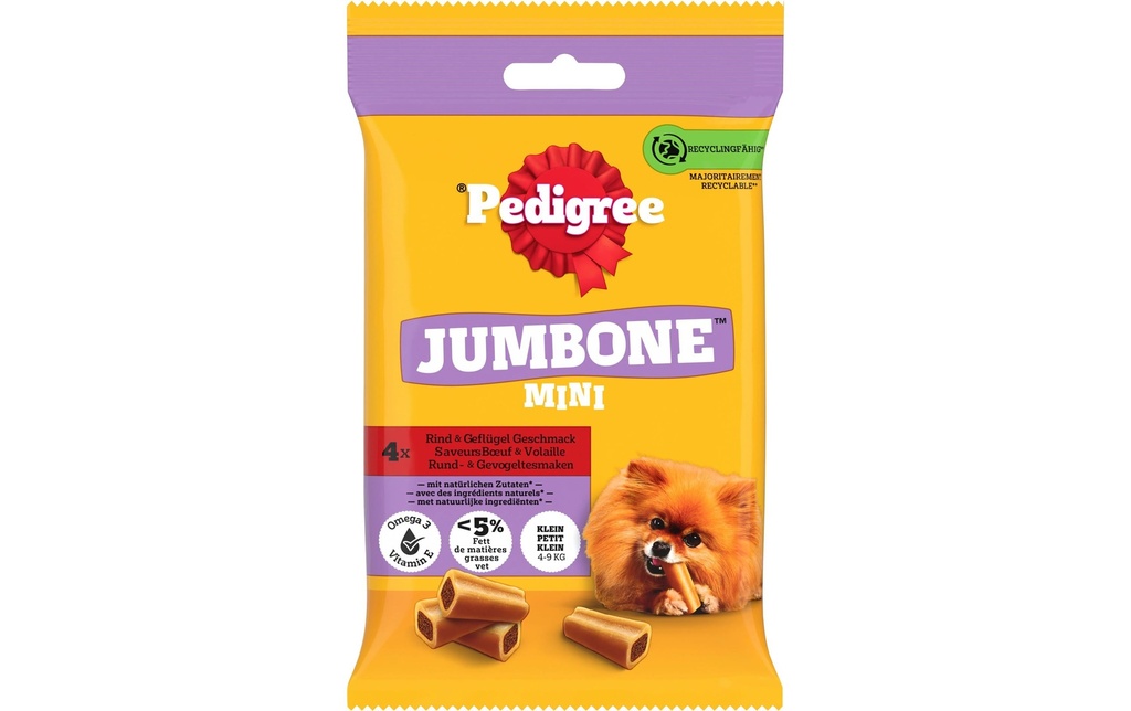Pedigree Jumbone Mini au bœuf 4 x 40 g