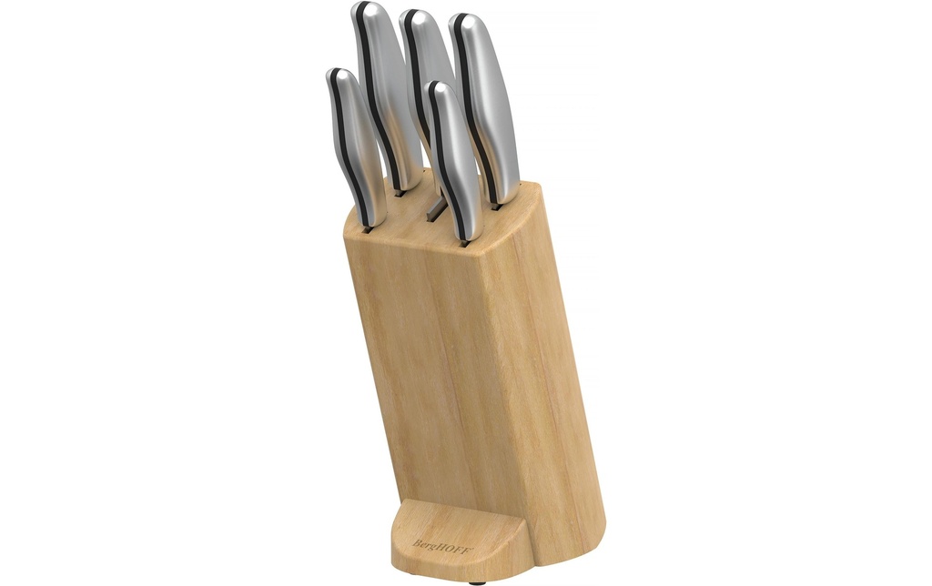BergHOFF Kits de bloc de couteaux avec couteaux Entity 6 pièces Brun/Argenté