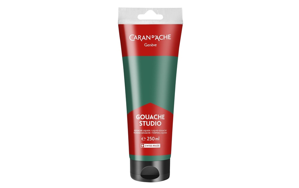 Caran d'Ache Peinture à l’eau Gouache Studio 250 ml, Vert émeraude