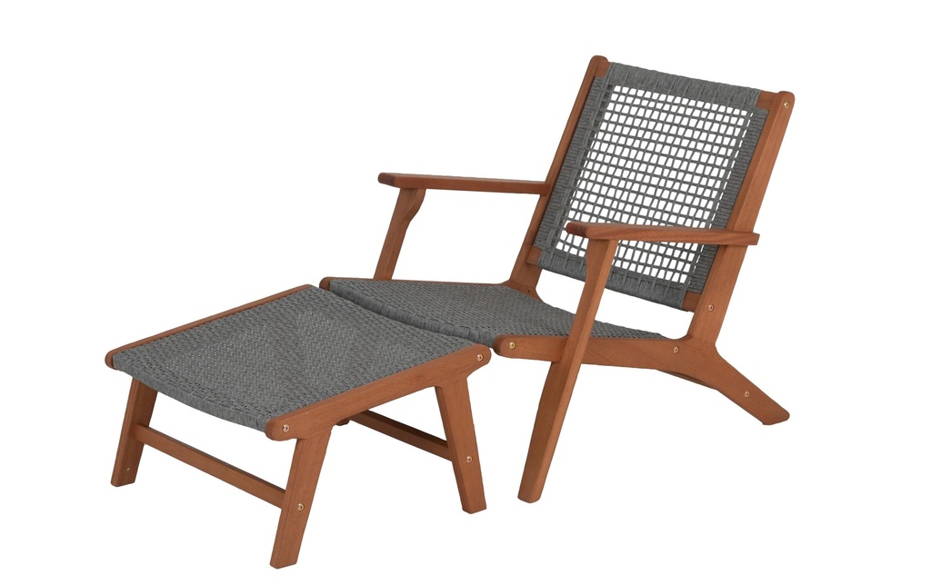 Acamp Bankgog Fauteuil de jardin Gris/marron
