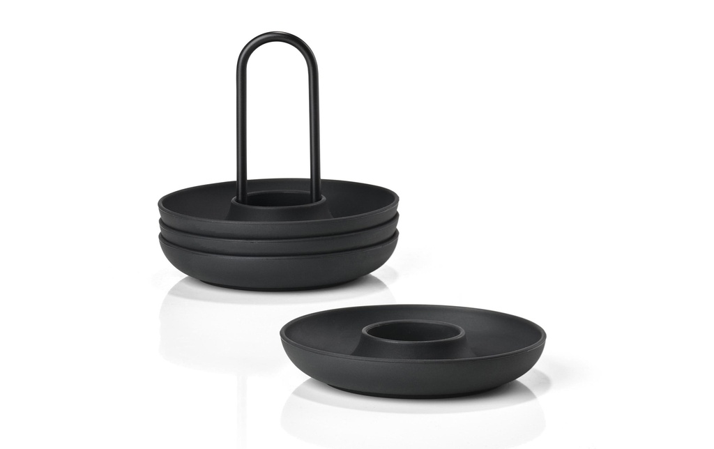 Zone Denmark Coquetier Singles 4 pièces, noir