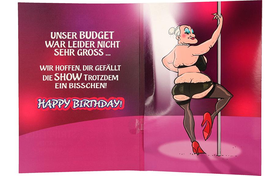 Depesche Carte musicale mobile Anniversaire, inviter une stripteaseuse