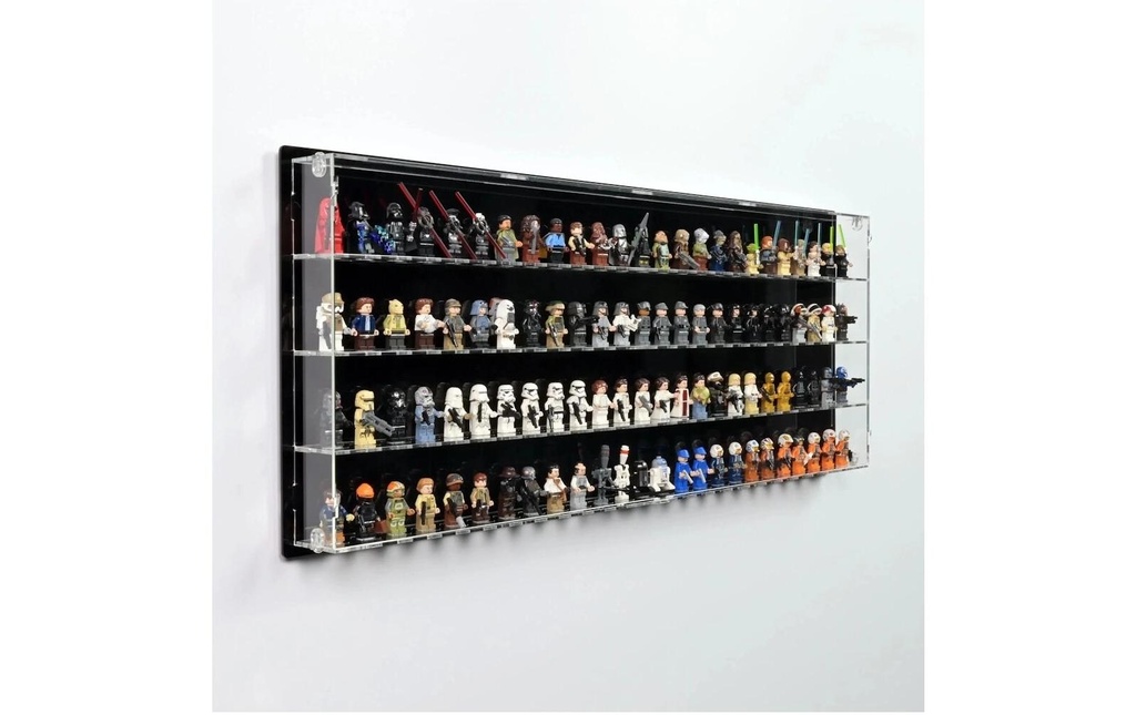 iDisplayit Modules de construction Présentoir mural en acrylique pour 100 mini-figurines LEGO