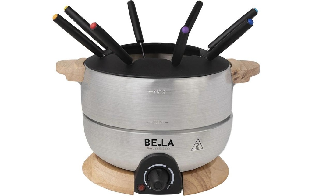 Berger Lanz Set à fondue électronique 9 Pièce/s, Noir/Argenté