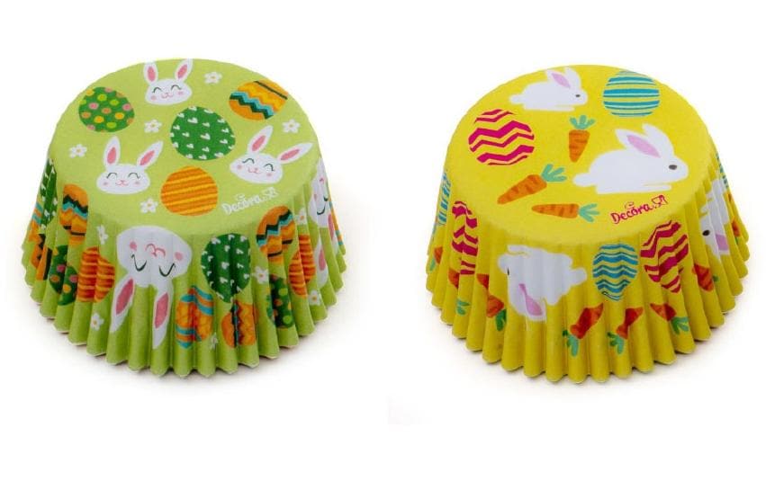Decora Moule à muffins Pâques Vert/jaune, ø 5 cm, 36 pièces