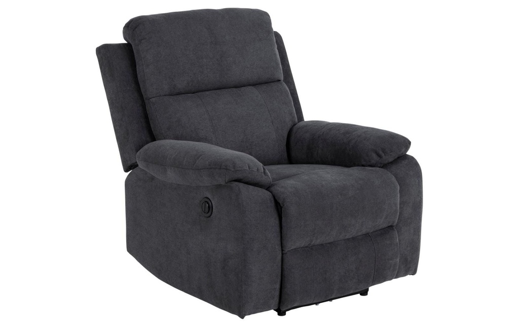 AC Design Fauteuil Mora Gris foncé, 89.5 x 95 x 98 cm