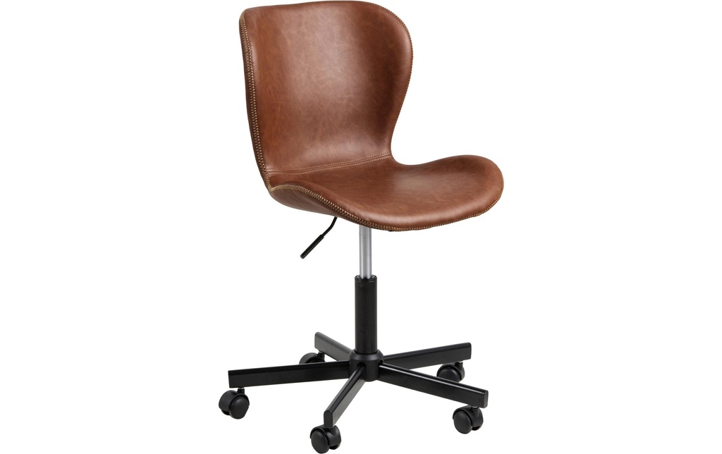AC Design Chaise de bureau Batilda, avec dos rembourré, cognac