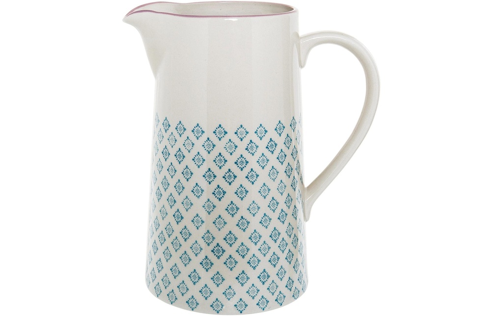 Bloomingville Cruche Patrizia 1.5 l, Blanc/Bleu clair
