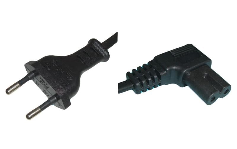 Diggelmann Câbles d’alimentation 0.5 m C7 - T26 coudé, noir