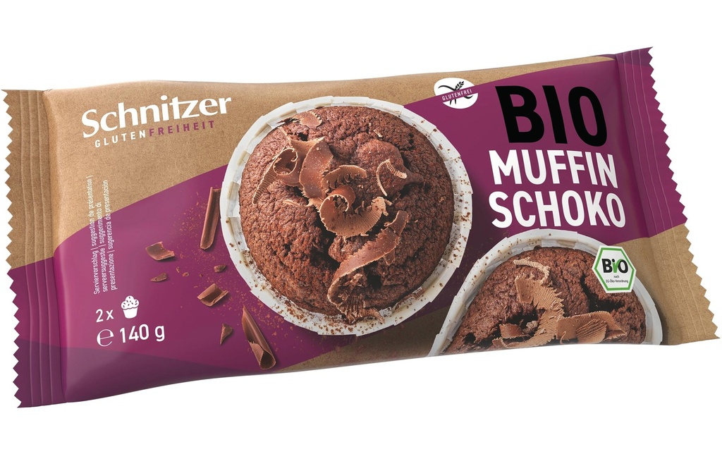 Schnitzer Pâtisserie Muffin bio au chocolat 140 g