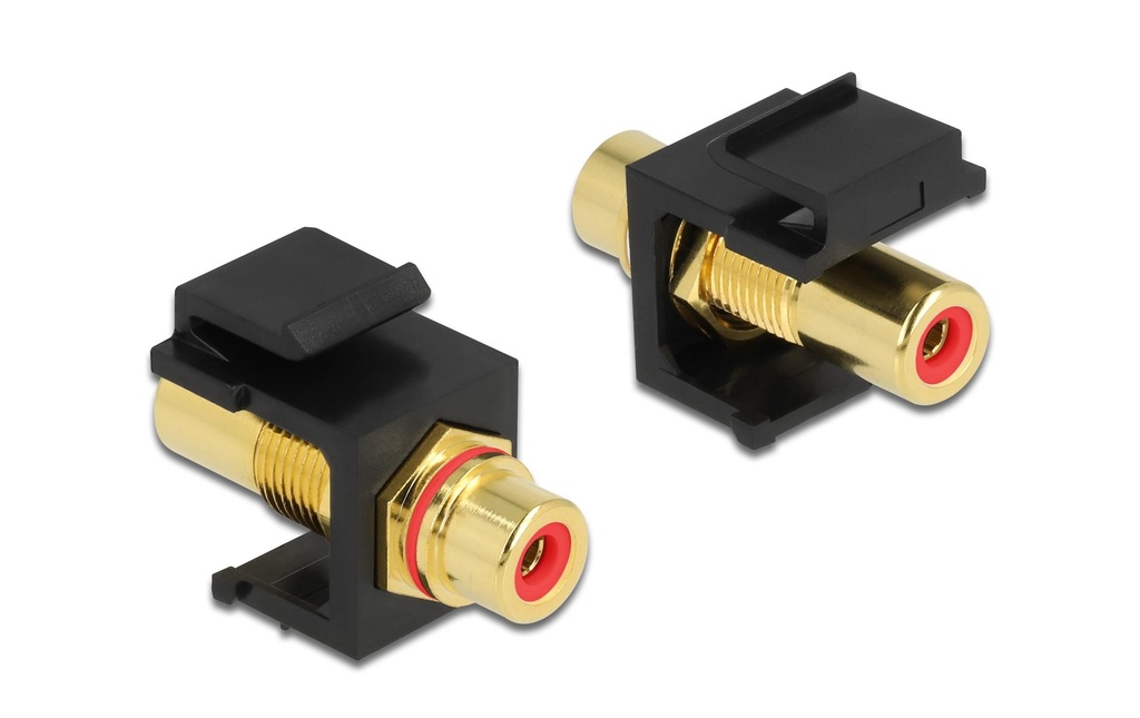 Delock Module Keystone RCA femelle à RCA femelle Rouge / Noir